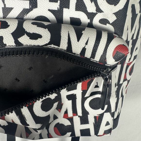 EUC Michael Kors Cooper Monogram Backpack Blk/Mandarin 37S0LCOB2B $498 - Picture 5 of 14